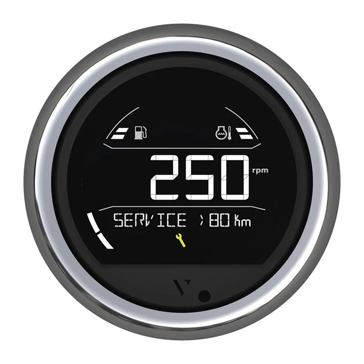 Veratron VL Digital 85 w/Round Chrome Bezel [B00205804] - Houseboatparts.com