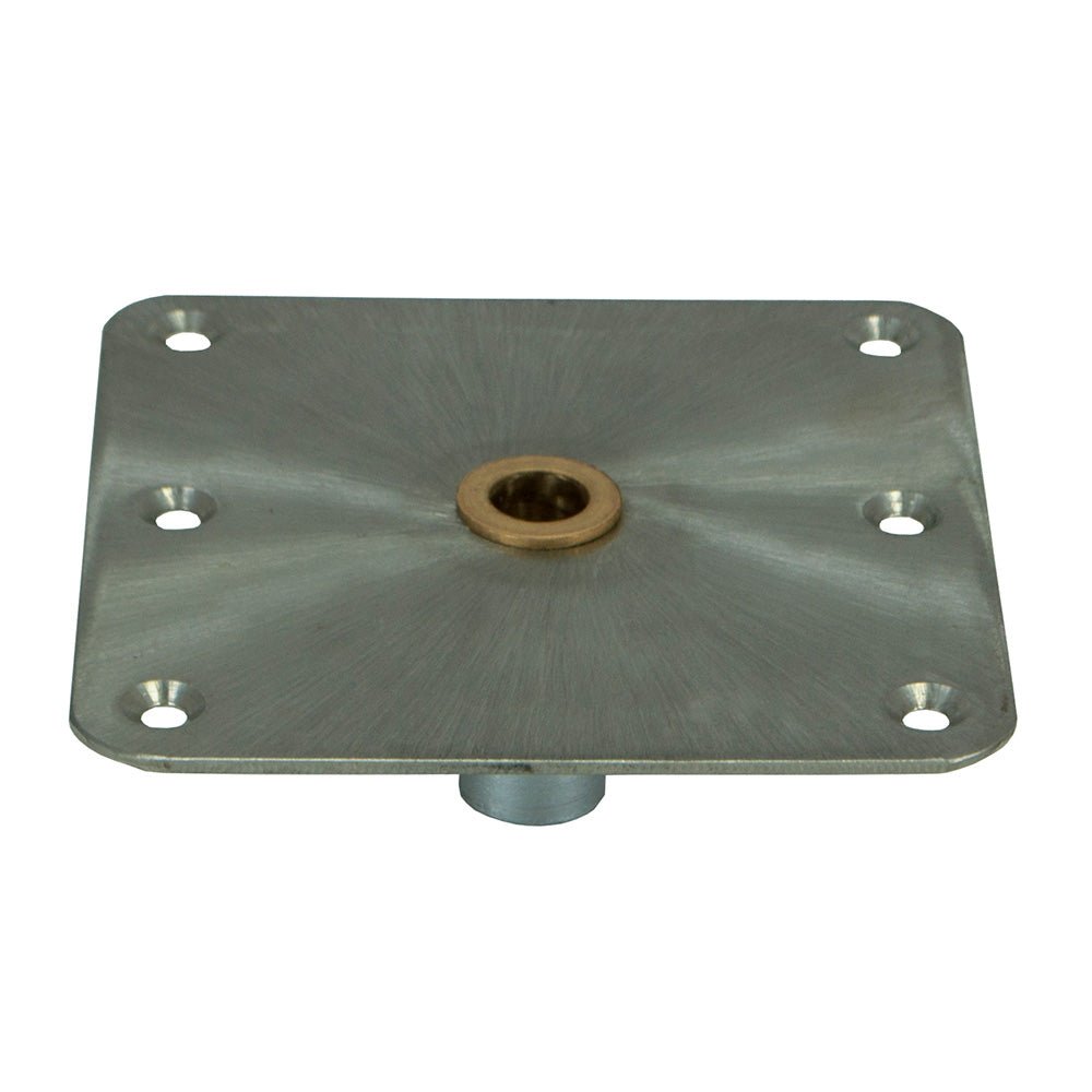 Springfield KingPin Standard Square Steel Base w/Brass - 7"x7" [3620001 - B] - Houseboatparts.com