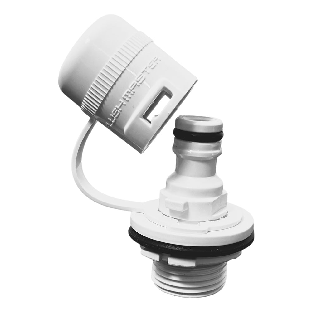Flushmaster Flush Port Quick Connect f/Mercury - White [SM - FMQCMW] - Houseboatparts.com