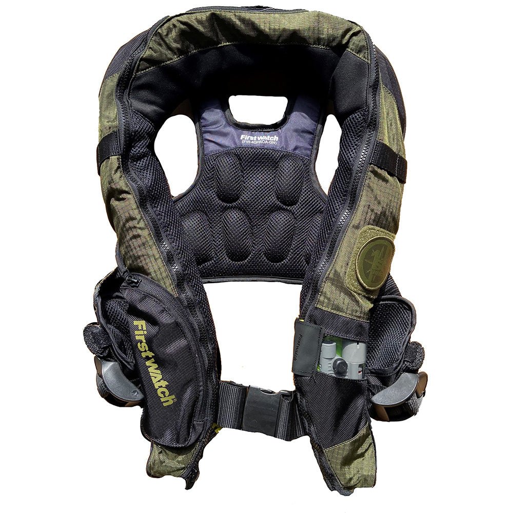First Watch Auto/Manual Convertible 38G Inflatable PFD - Green [FW - 40PROA/M - GN] - Houseboatparts.com