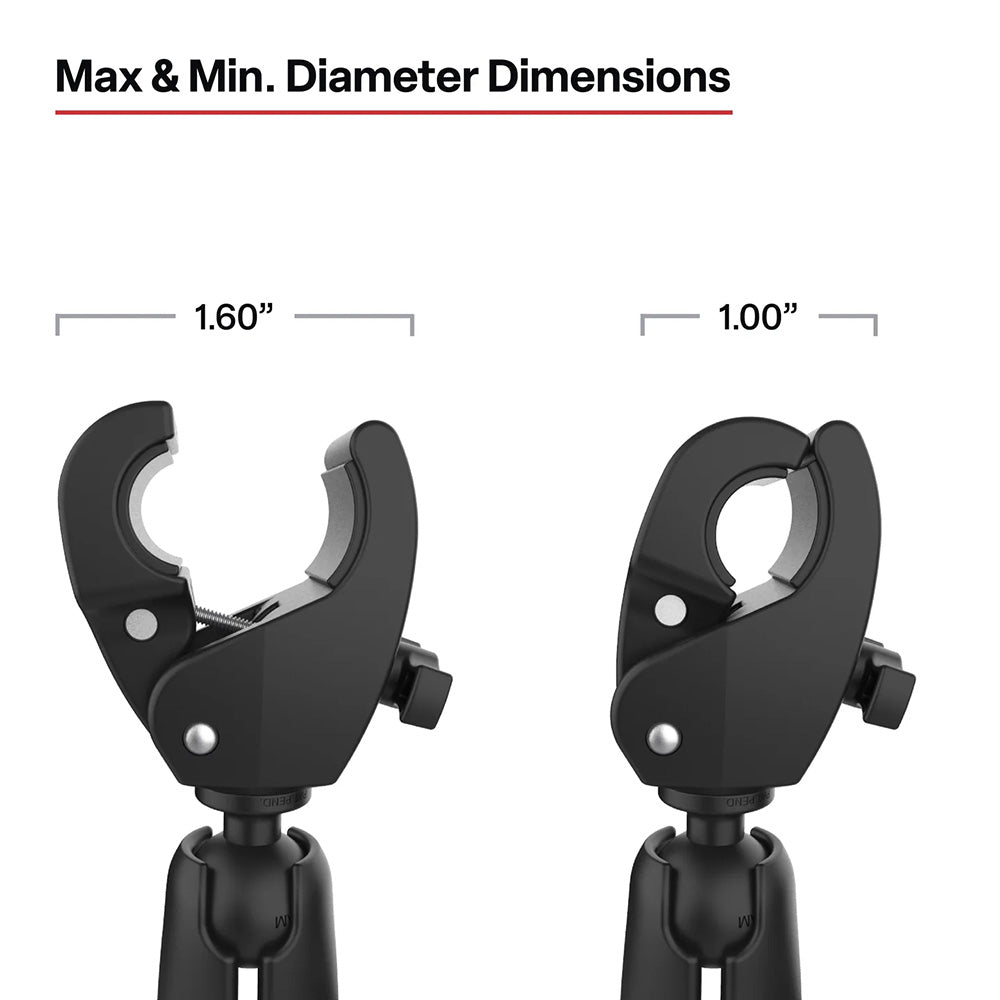 RAM Mount RAM Trolling Motor Stabilizer w/Tough - Claw 1 - 1.6 Clamp Bases [RAP - 404 - 404U] - Houseboatparts.com