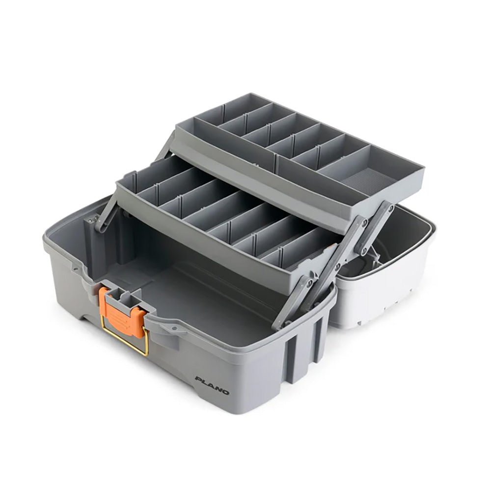 Plano Two - Tray Tackle Box - Light Grey/Dark Grey [P000403] - Houseboatparts.com
