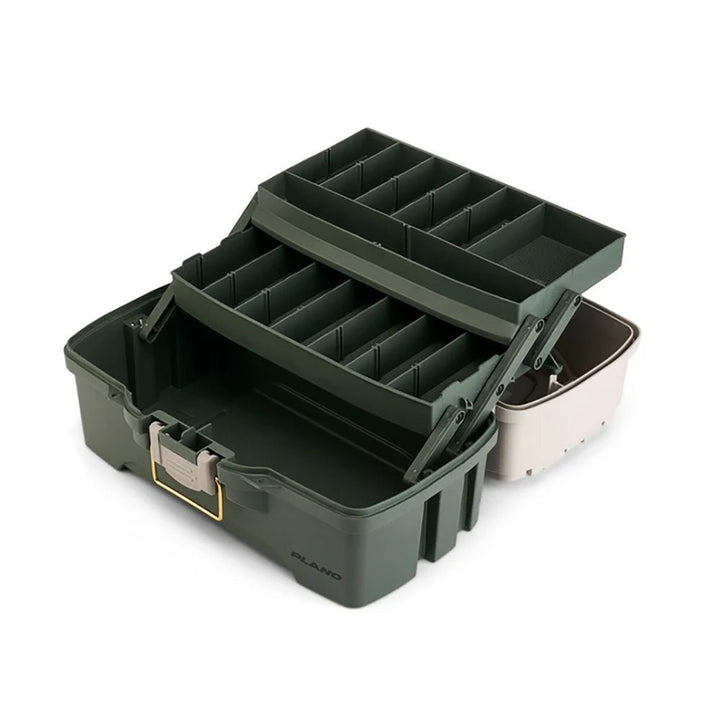 Plano Two - Tray Tackle Box - Green/Tan [P000404] - Houseboatparts.com
