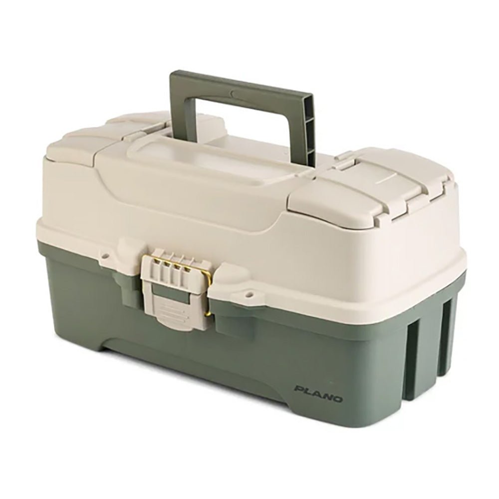 Plano Three - Tray Tackle Box - Green/Tan [P000407] - Houseboatparts.com