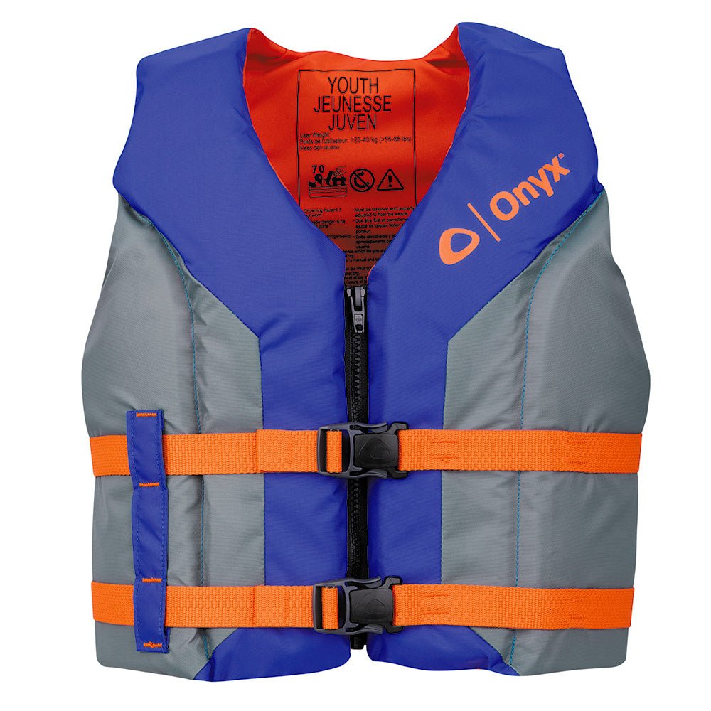Onyx Shoal All Adventure Youth Life Jacket - Blue [121000 - 500 - 002 - 26] - Houseboatparts.com