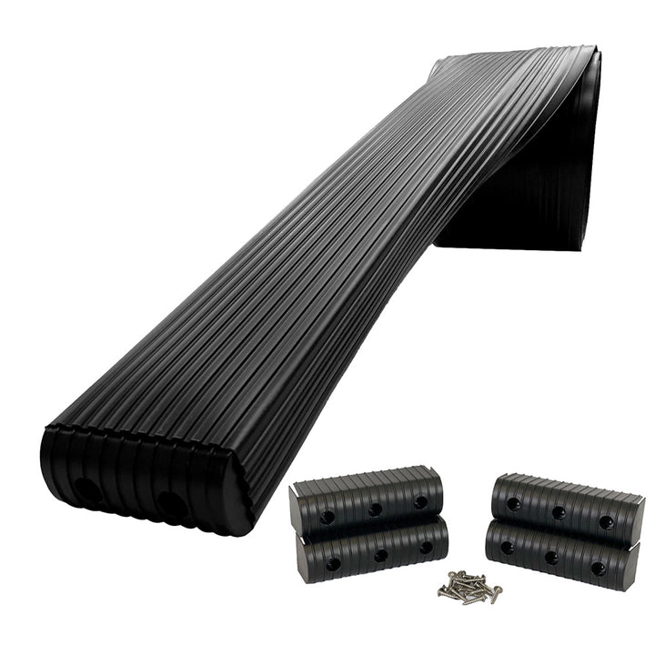 Caliber BunkWrap Kit - Black 16' x 2" x 6" Roll + 4 Caps + HRDW Roll + 4 Endcaps Stainless Steel Hardware [23052 - BK] - Houseboatparts.com