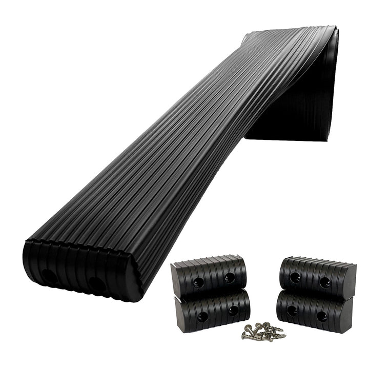 Caliber BunkWrap Kit - Black 16' x 2" x 4" Roll + 4 Caps + HRDW Roll + 4 Endcaps Stainless Steel Hardware [23054 - BK] - Houseboatparts.com