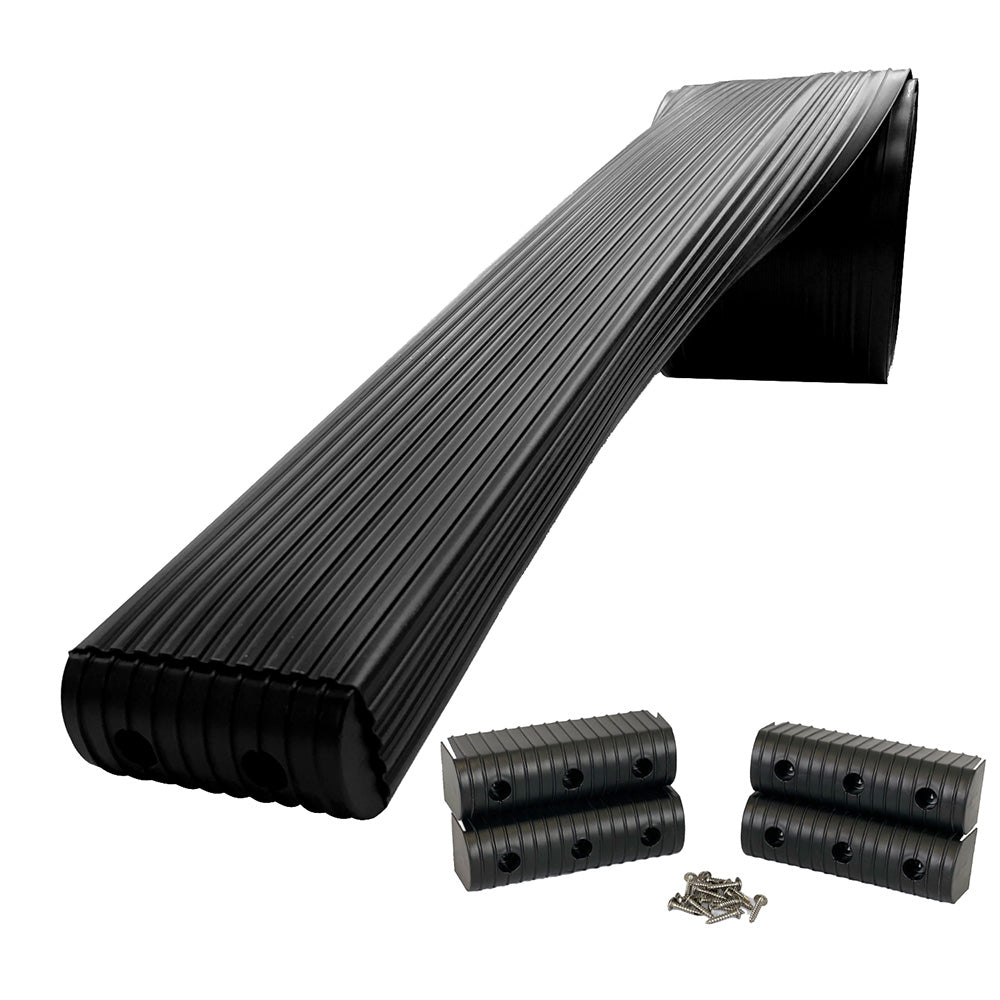 Caliber BunkWrap Kit - Black 24' x 2" x 6" Roll + 4 Caps + HRDW Roll + 4 Endcaps Stainless Steel Hardware [23056 - BK] - Houseboatparts.com