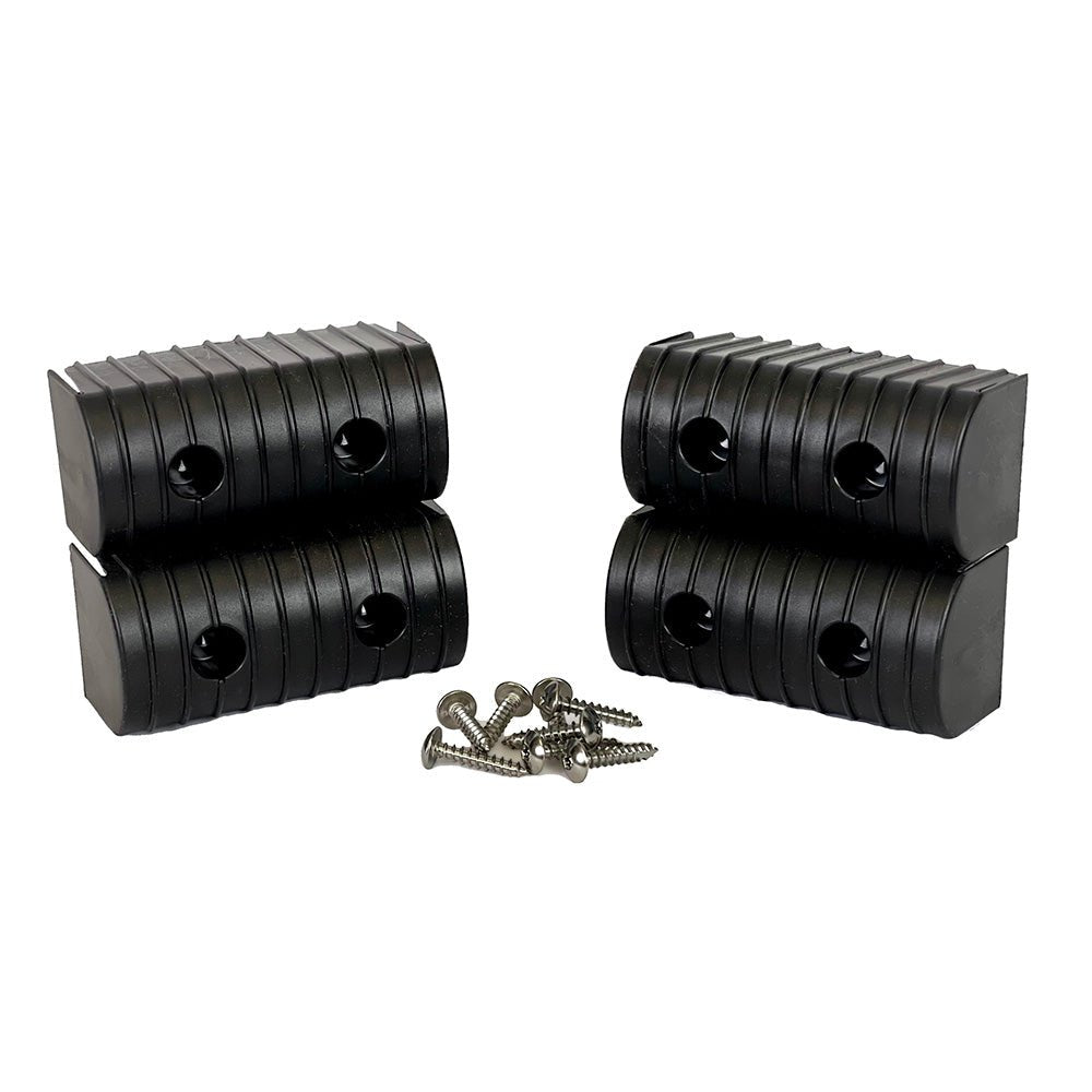 Caliber BunkWrap End Cap 2x4" Black Accessory Kit w/Stainless Steel Hardware *4 - Pack [23051 - BK] - Houseboatparts.com