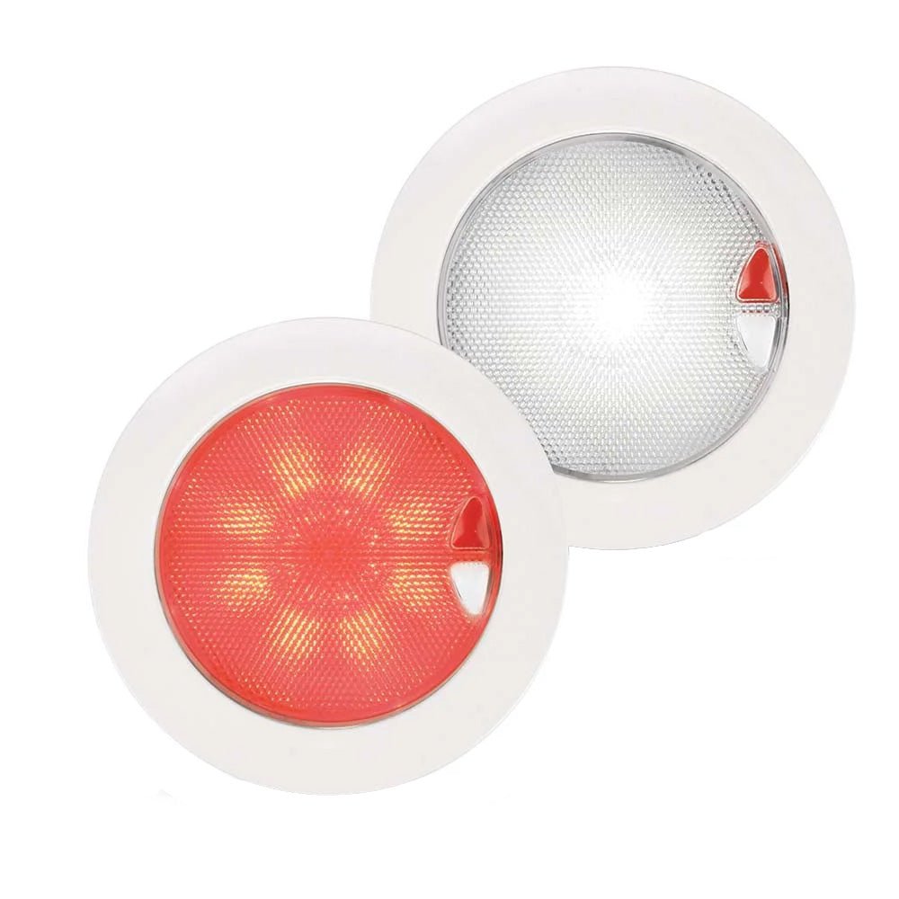 Hella Marine EuroLED150 Red/White Touch Switch - White Bezel [980630001] - Houseboatparts.com