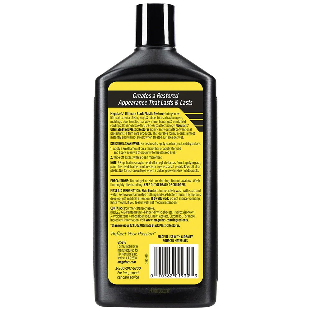 Meguiar's Ultimate Black Plastic Restorer - 16oz [G15816] - Houseboatparts.com