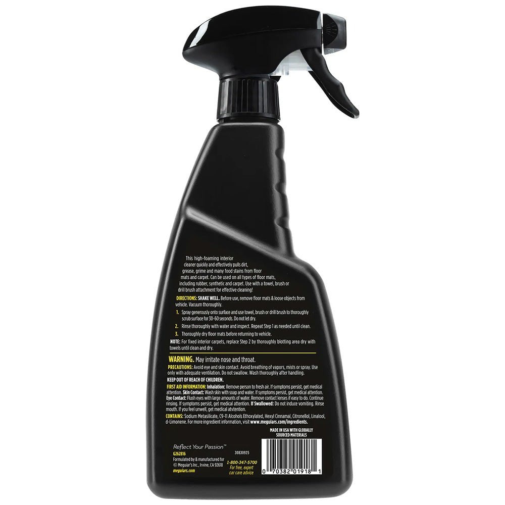 Meguiar's Foaming Floor Mat + Carpet Cleaner - 16oz [G262816] - Houseboatparts.com