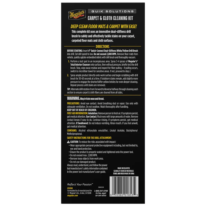 Meguiar's Quik Solutions Carpet Cloth Cleaning Kit [G55268] - Houseboatparts.com