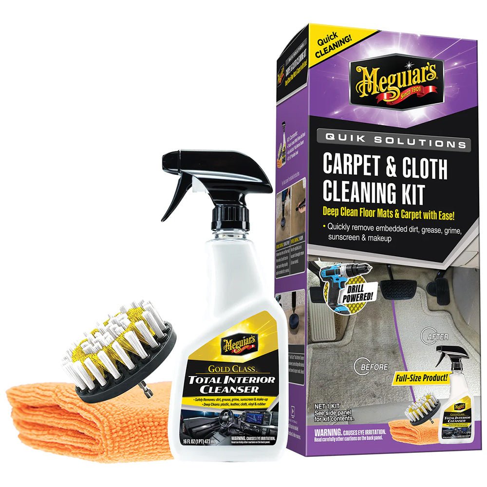 Meguiar's Quik Solutions Carpet Cloth Cleaning Kit [G55268] - Houseboatparts.com
