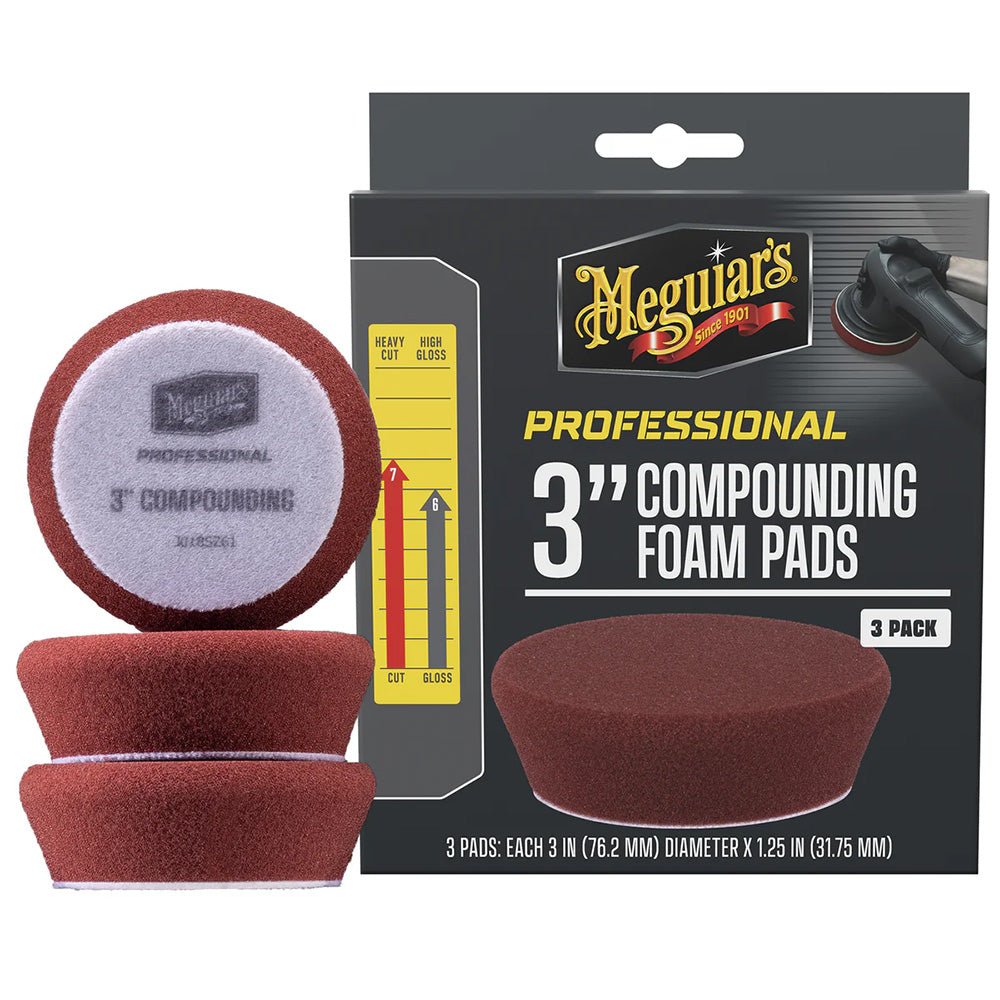 Meguiar's Professional 3" Compound Foam Pads *3 - Pack [M3CFP3] - Houseboatparts.com