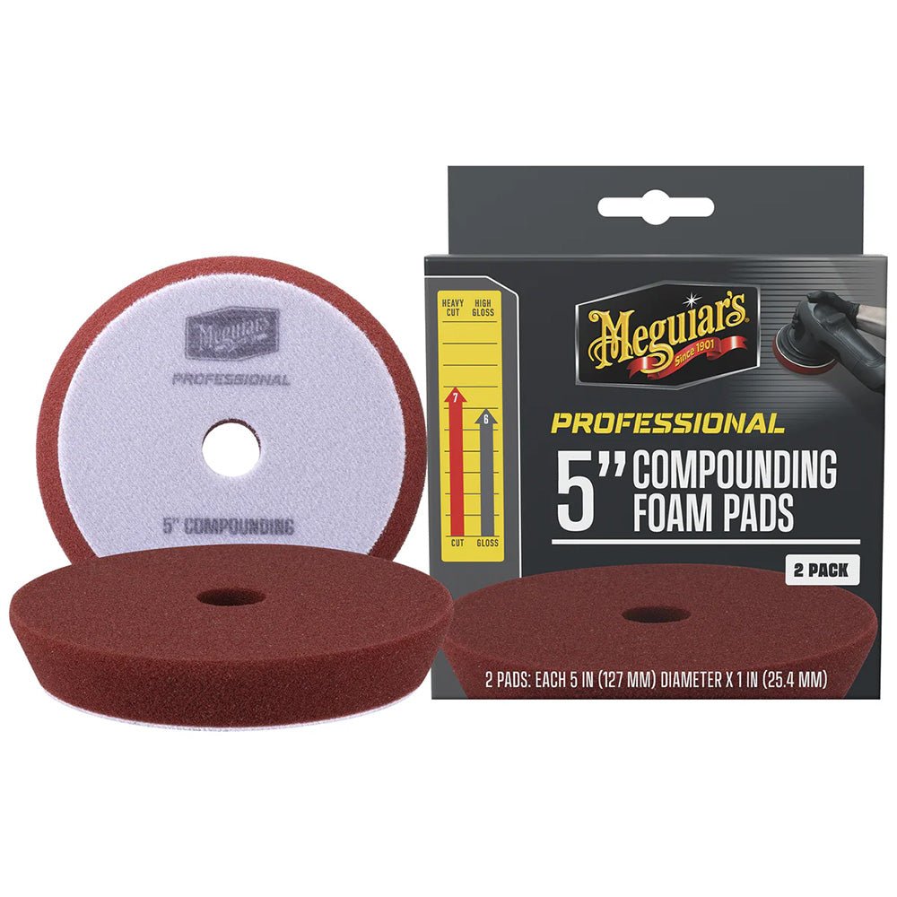 Meguiar's Professional 5" Compounding Foam Pads *2 - Pack [M5CFP2] - Houseboatparts.com