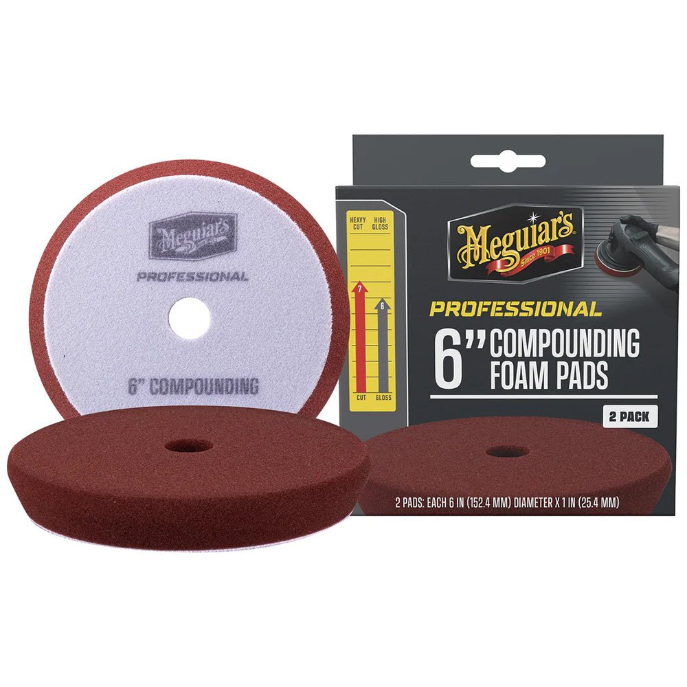 Meguiar's Professional 6" Compounding Foam Pads *2 - Pack [M6CFP2] - Houseboatparts.com