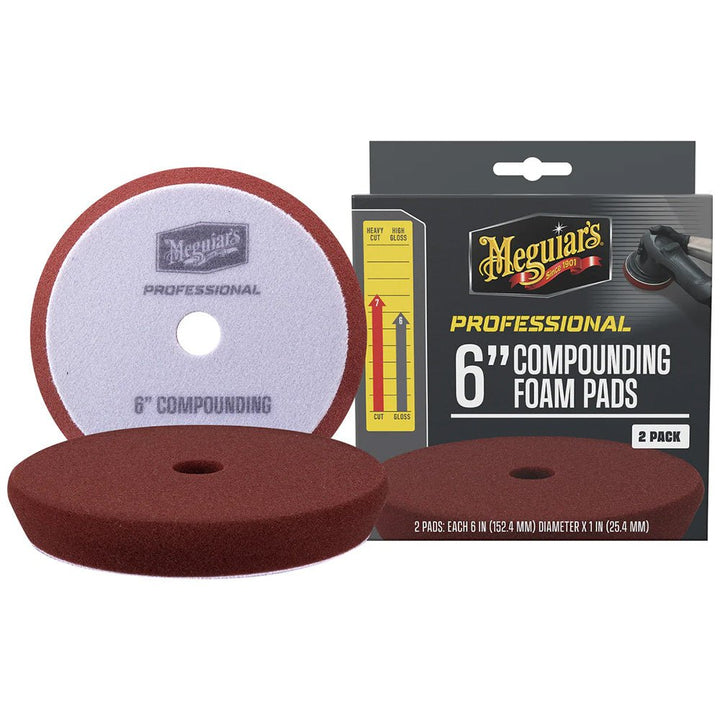 Meguiar's Professional 6" Compounding Foam Pads *2 - Pack [M6CFP2] - Houseboatparts.com