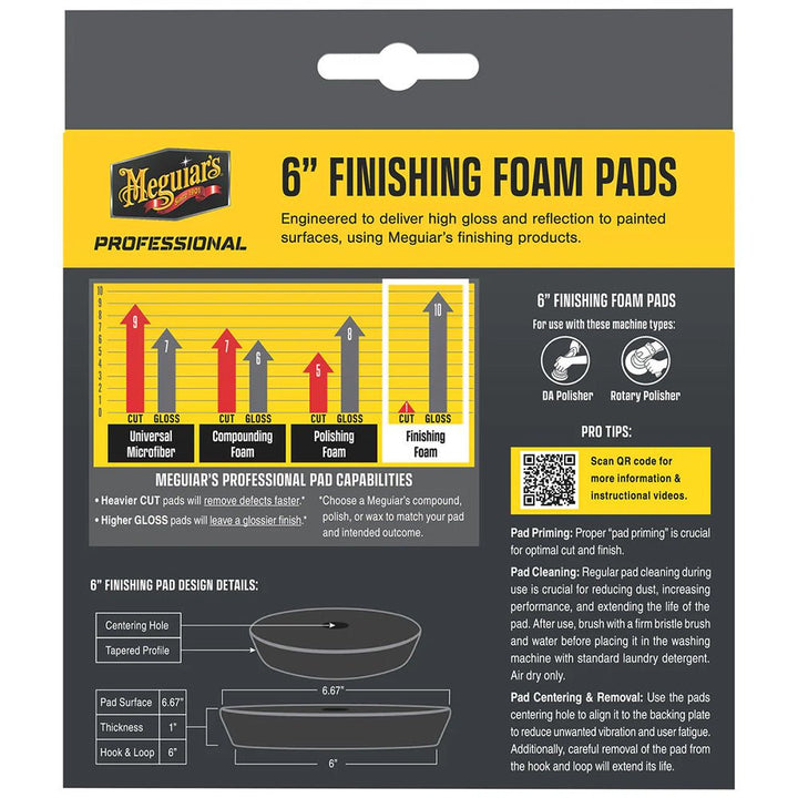 Meguiar's Professional 6" Foam Finishing Pads *2 - Pack [M6FFP2] - Houseboatparts.com