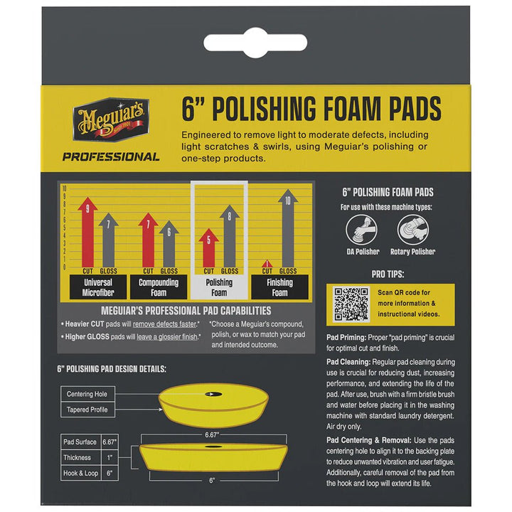 Meguiar's Professional 6" Polishing Foam Pads *2 - Pack [M6PFP2] - Houseboatparts.com
