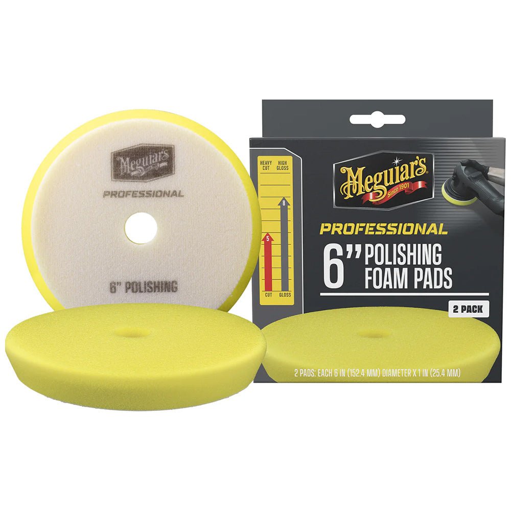 Meguiar's Professional 6" Polishing Foam Pads *2 - Pack [M6PFP2] - Houseboatparts.com