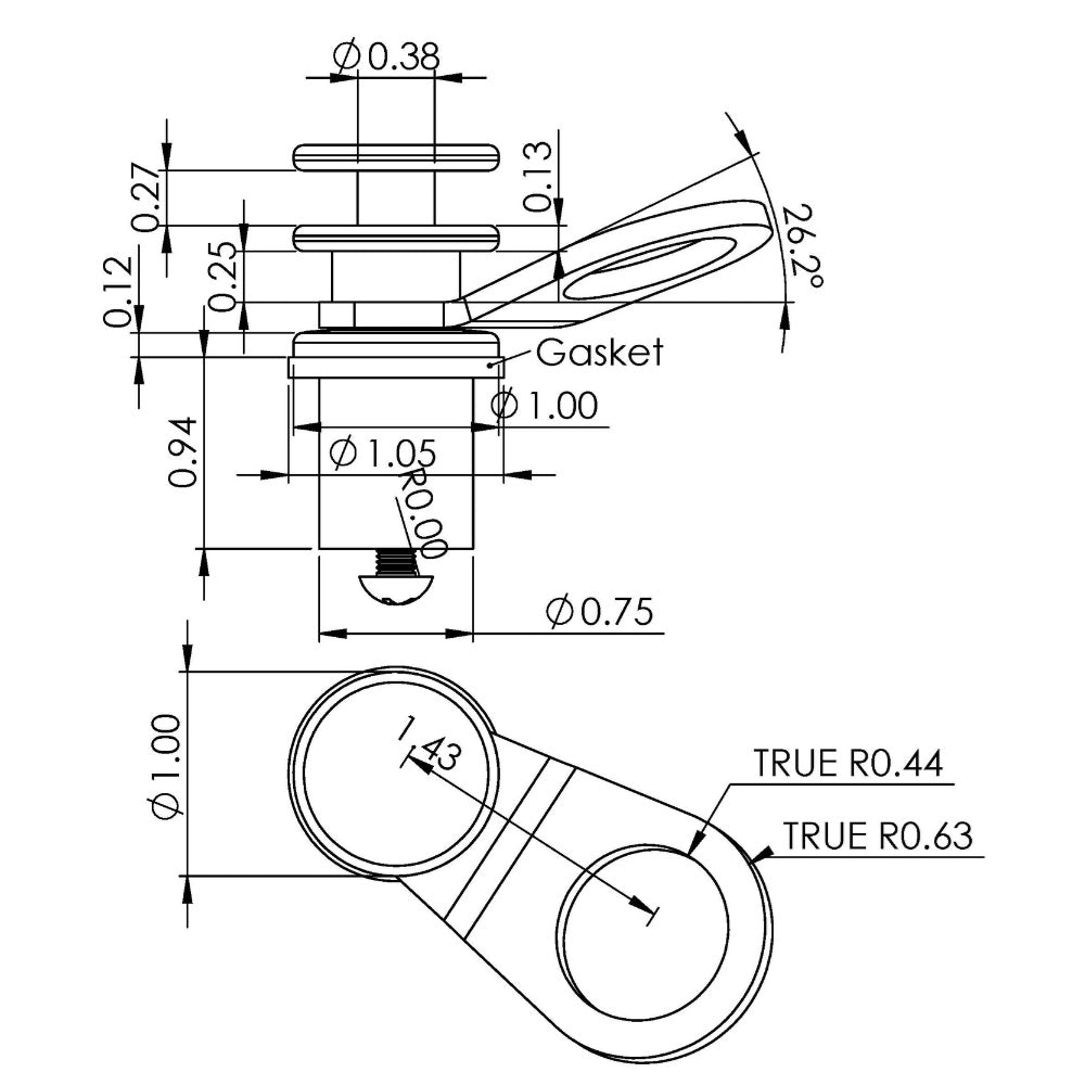 TACO Aluminum Quick - Release Fender Lock f/Pontoon Boats [F18 - 0186VEL - 1] - Houseboatparts.com