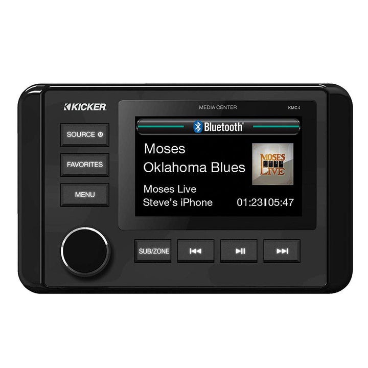 KICKER KMC4 Weather - Resistant Gauge - Style Media Center w/Bluetooth [51KMC4] - Houseboatparts.com