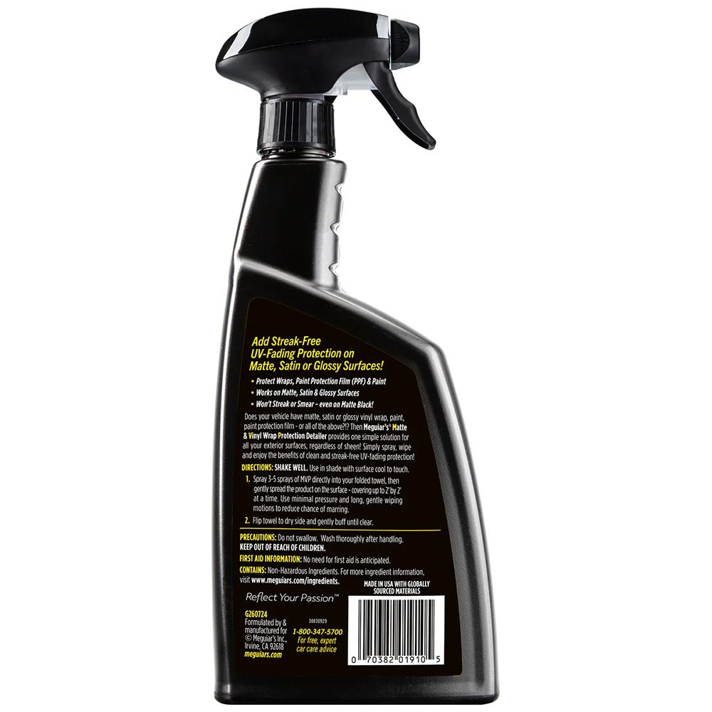Meguiar's MVP Detailer Matte Vinyl Wrap Protection - 24oz [G260724] - Houseboatparts.com
