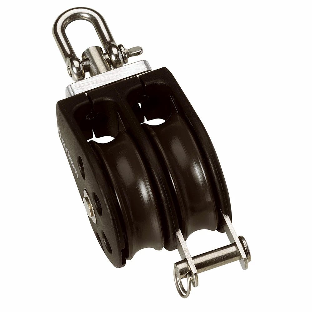 Barton Size 5 54mm Plain Bearing Pulley Block Double Swivel Becket [N05231] - Houseboatparts.com