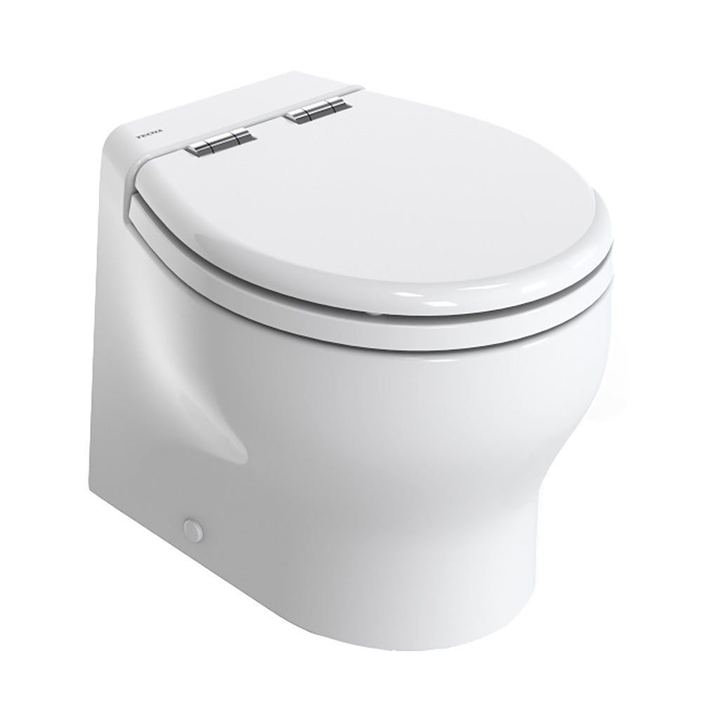 Thetford Silence 2G w/Wood Polyester Soft Close Seat Standard Solenoid - Short, White, 24V [T - E2G024DW/D00C00] - Houseboatparts.com