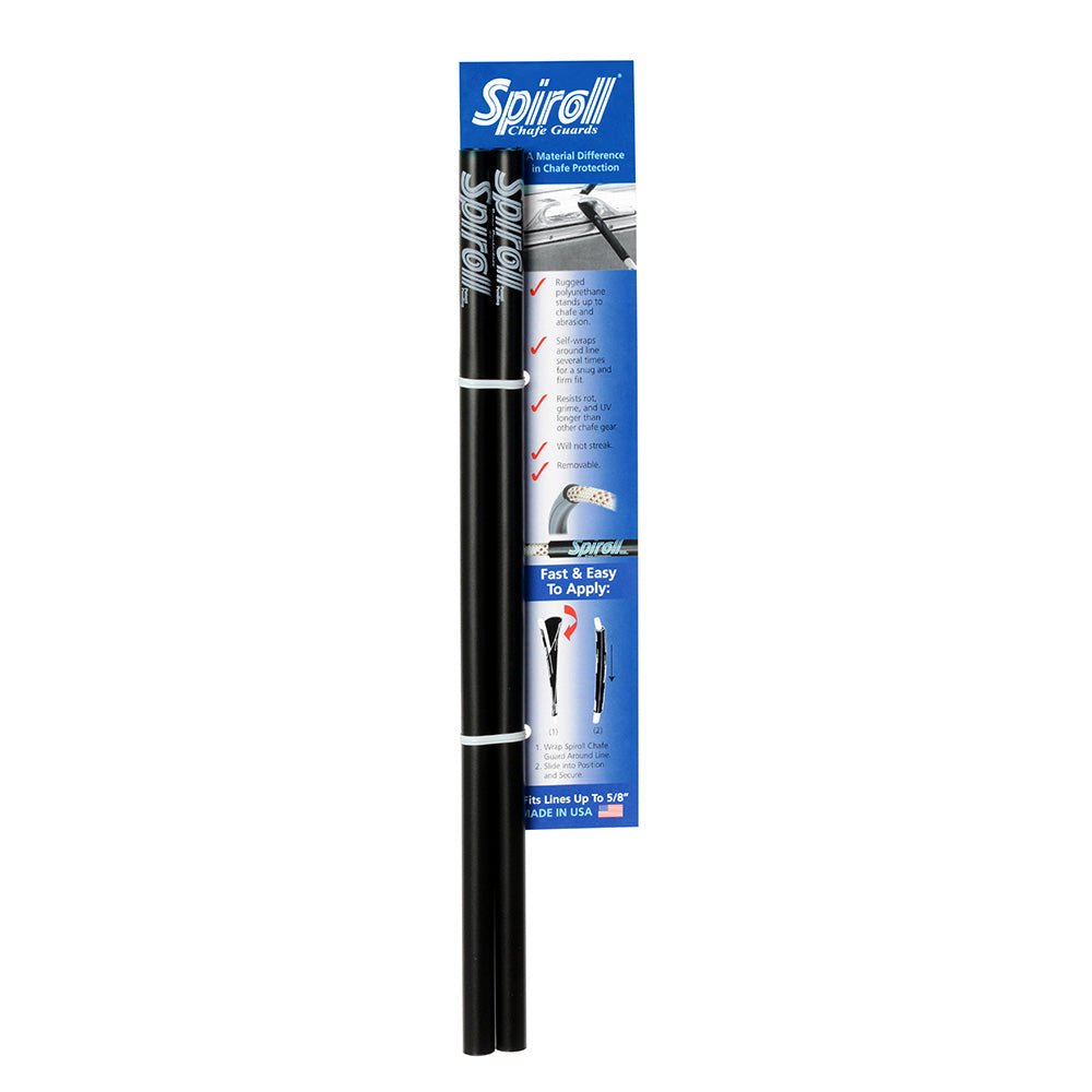 Spiroll Chafe Guard Black f/Lines up to 5/8" Diameter - Pair [SPL - 16 - B - CG] - Houseboatparts.com