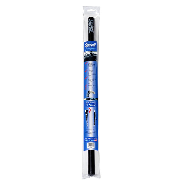 Spiroll Chafe Guard Black f/Lines up to 3/4" - 1" Diameter [SPL - 24 - B - CG] - Houseboatparts.com