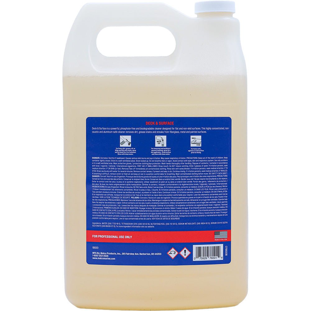Malco Deck Surface Spray All Purpose Cleaner - 1 Gallon [166001] - Houseboatparts.com