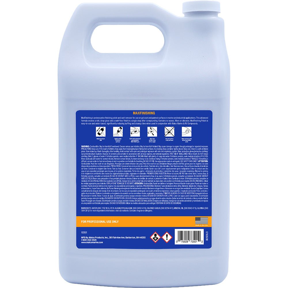 Malco MaxFinishing Polish - 1 Gallon [163501] - Houseboatparts.com