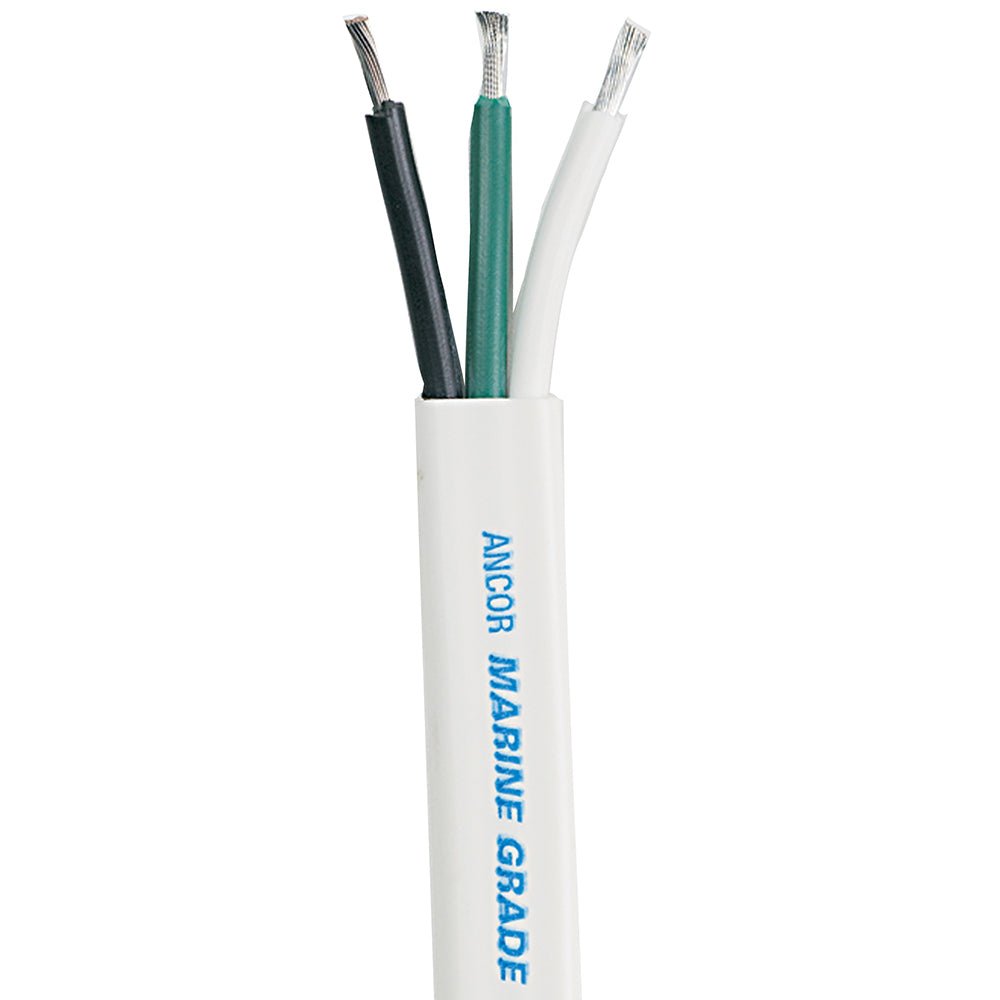 Ancor White Triplex Cable - 12/3 - White, Black, Green - Sold by the Foot [1313 - FT] - Houseboatparts.com