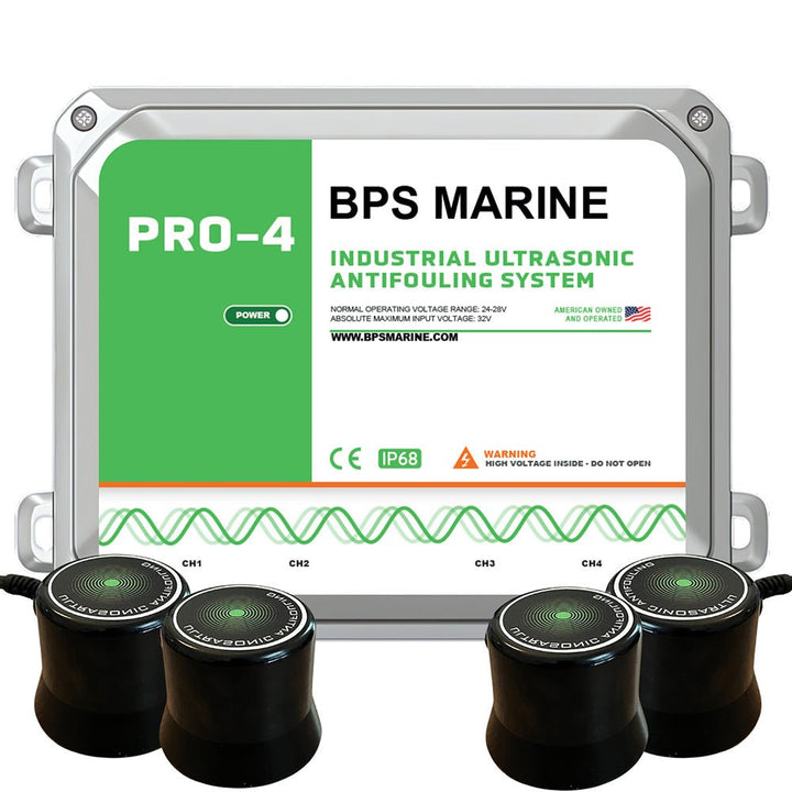 BPS Marine PRO - 4 4 - Transducer Ultrasonic Antifouling System - 24VDC [24V - PRO - 4] - Houseboatparts.com