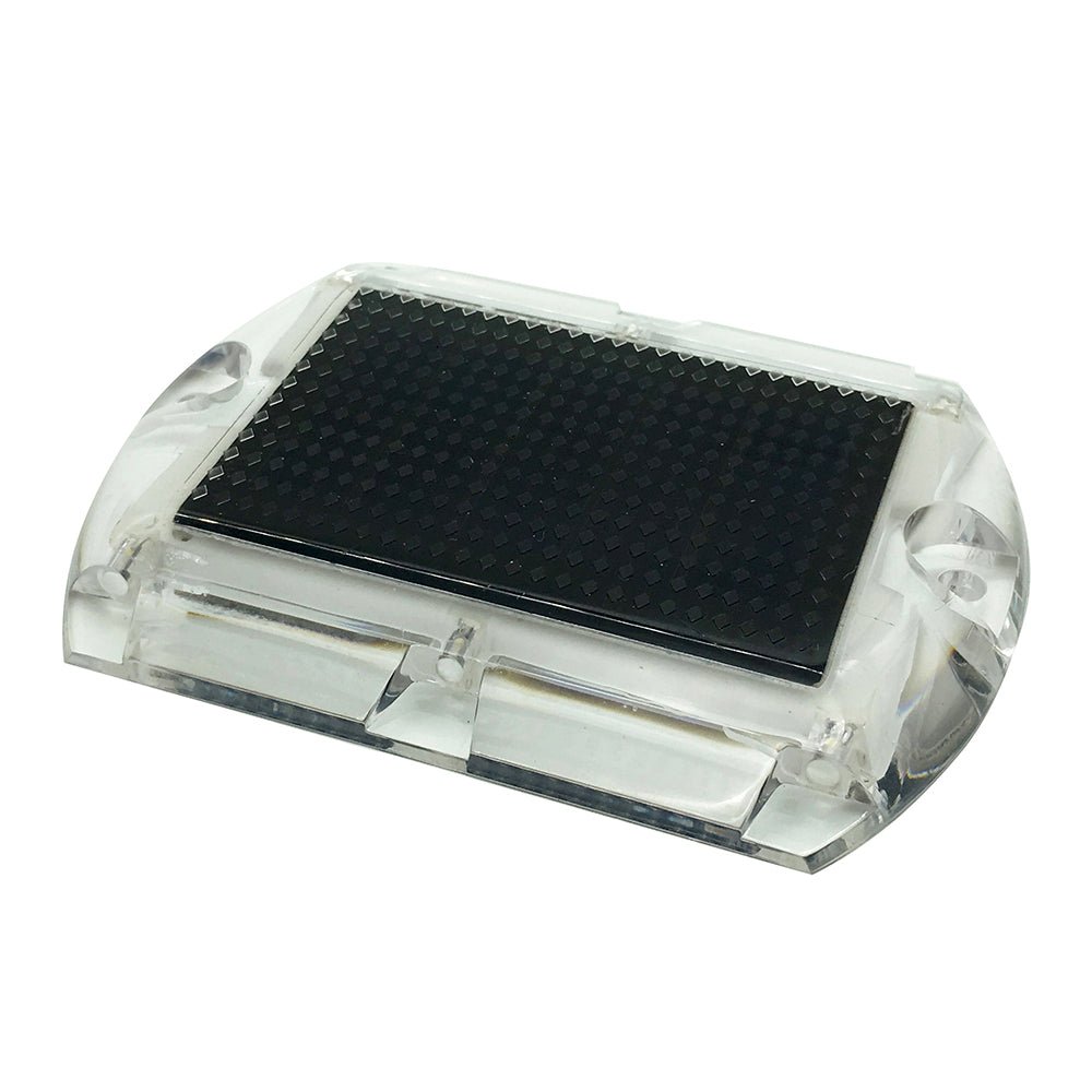 Hydro Glow 3.5" x 4.5" Rectangular LED Ultra Thin Solar Pathway Dock Light 2000K - Amber [S1A] - Houseboatparts.com