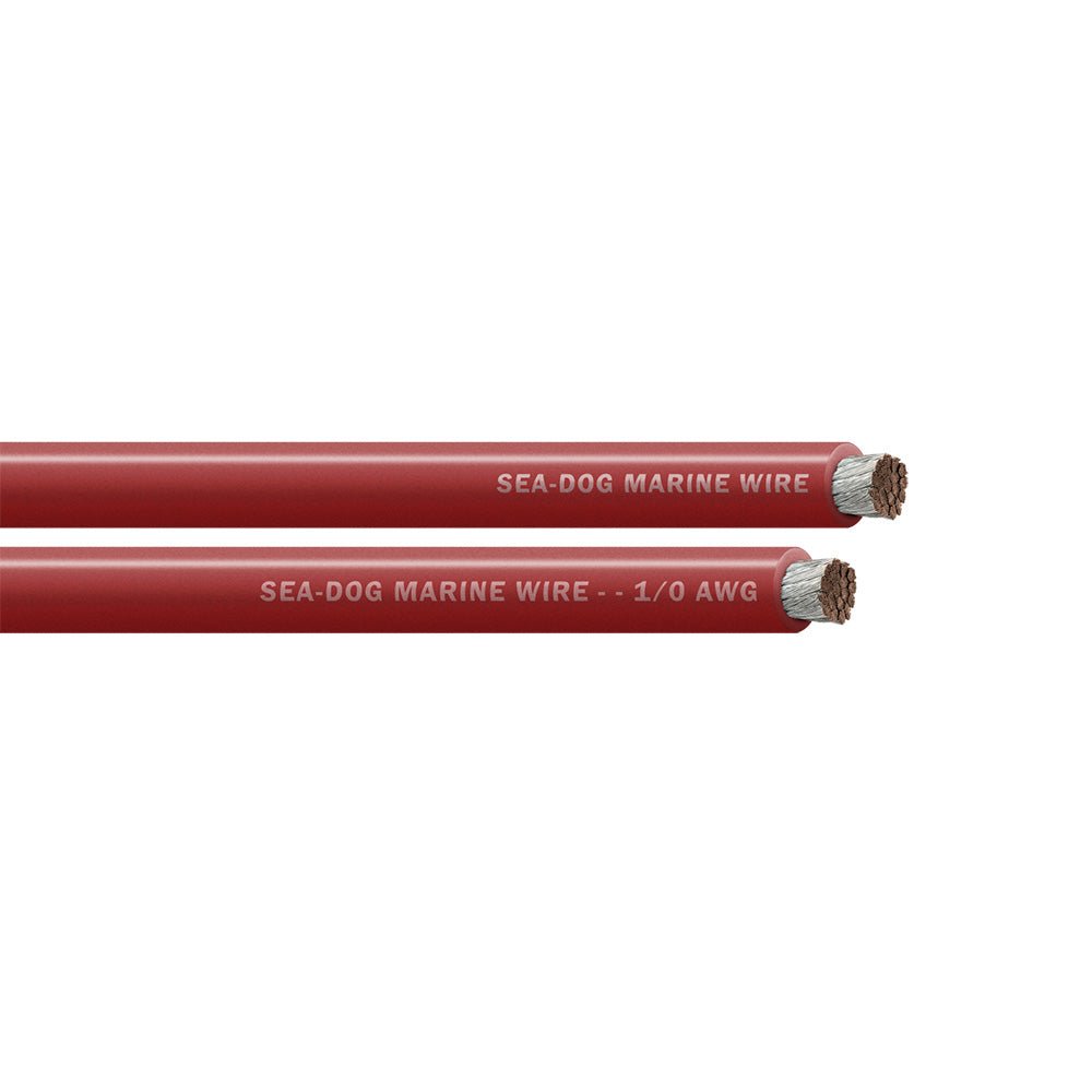 Sea - Dog 1/0 AWG Red Battery Cable - 25' [8011020] - Houseboatparts.com