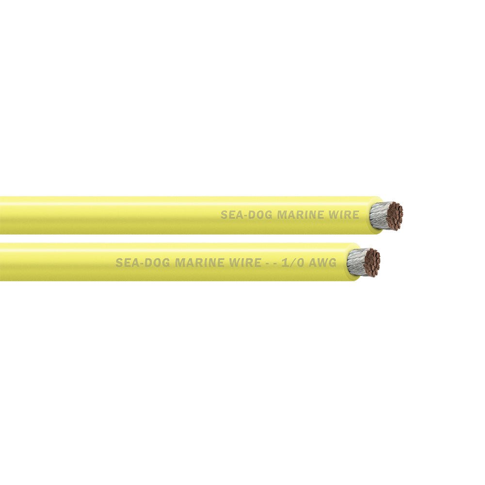 Sea - Dog 1/0 AWG Yellow Battery Cable - 50' [8011031] - Houseboatparts.com