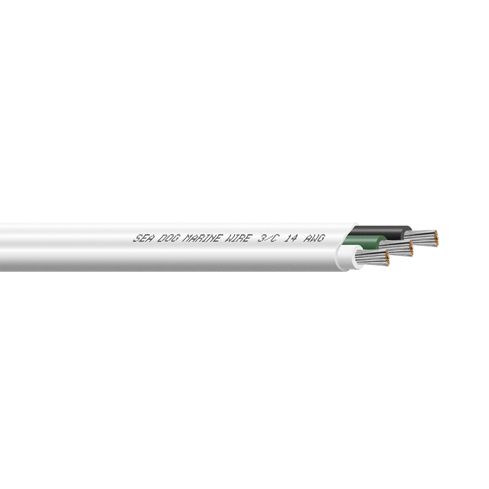 Sea - Dog 14/3 AWG Flat Triplex Wire - White/Green/Black - 500' [8014307] - Houseboatparts.com