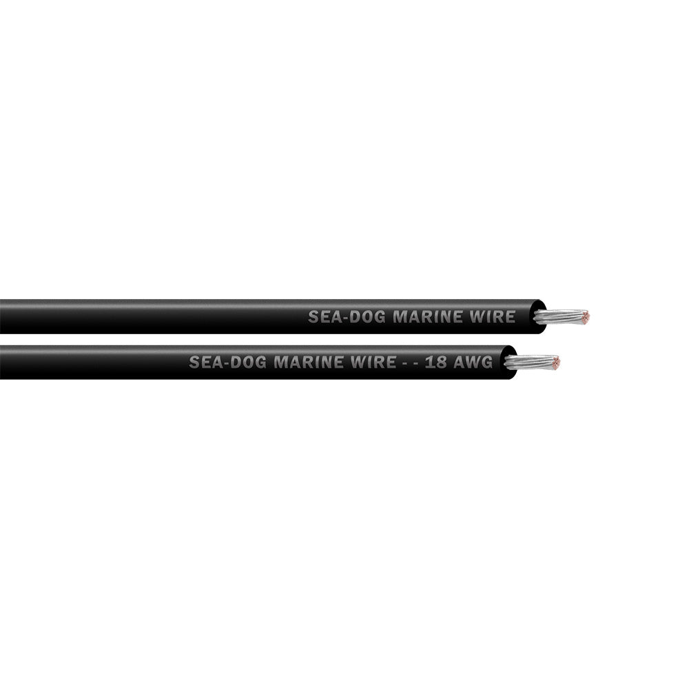 Sea - Dog 18 AWG Black Primary Wire - 25' [8018010] - Houseboatparts.com