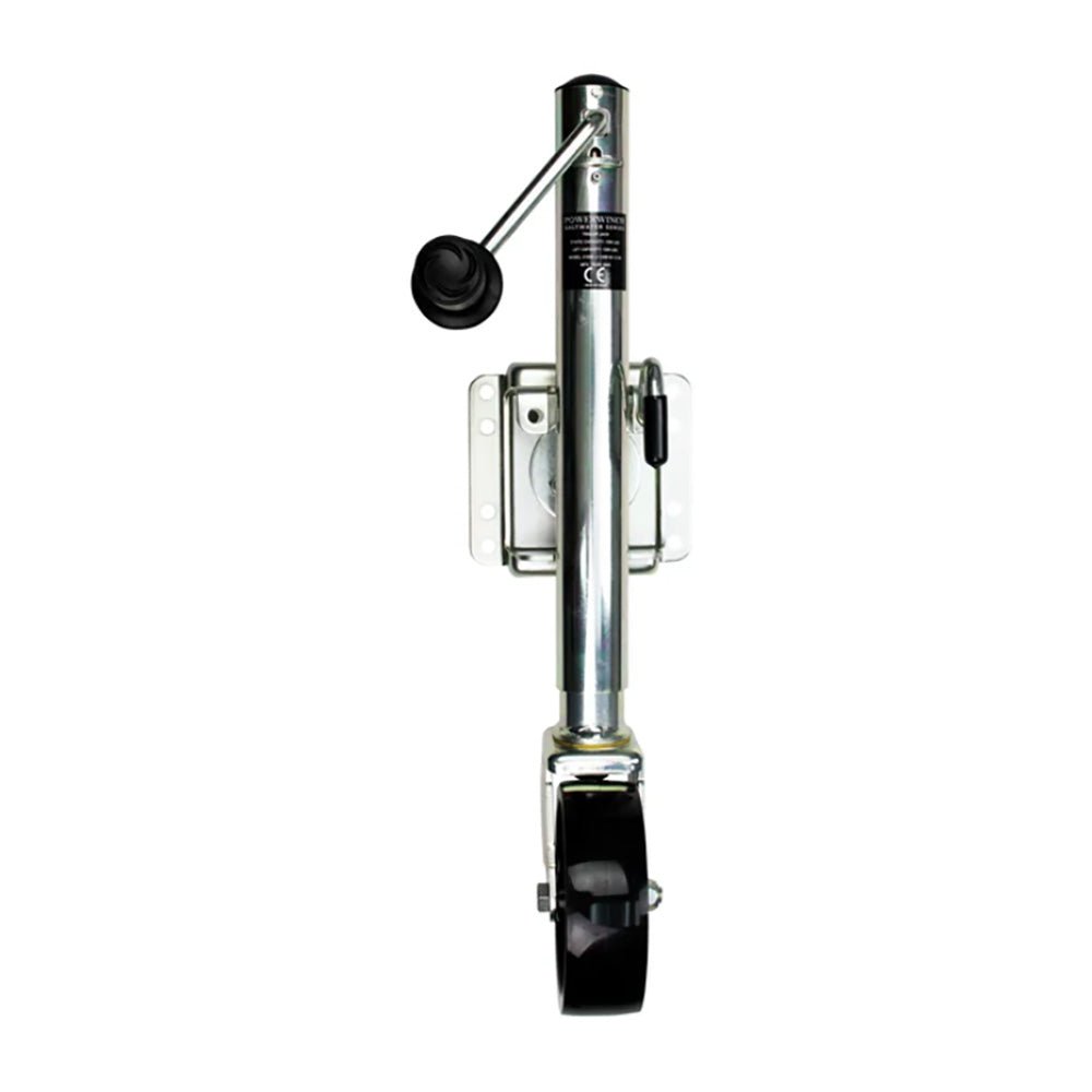 Powerwinch Saltwater Series Jack - 1000lb, Bolt - On, Single Wheel, Zinc 500+ HR Salt Spray [21600 - J - 1000 - B1 - Z - R] - Houseboatparts.com