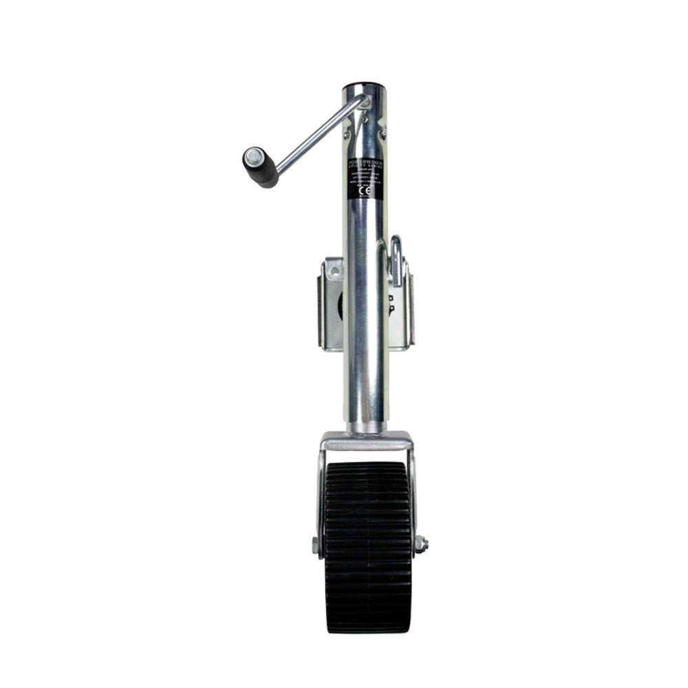 Powerwinch Utility Series Jack - 1500lb, Bolt - On, Single Wheel Wide, Zinc [21500 - J - 1500 - B1W - Z - R] - Houseboatparts.com