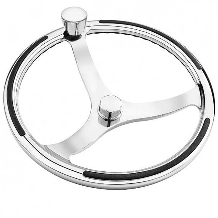 Schmitt Primus 15.5 Stainless Steel Steering Wheel [7421521FGK] - Houseboatparts.com