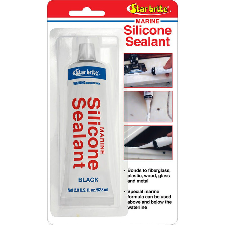 Star brite Marine Silicone Sealant - Black - 2.8 oz [82103] - Houseboatparts.com