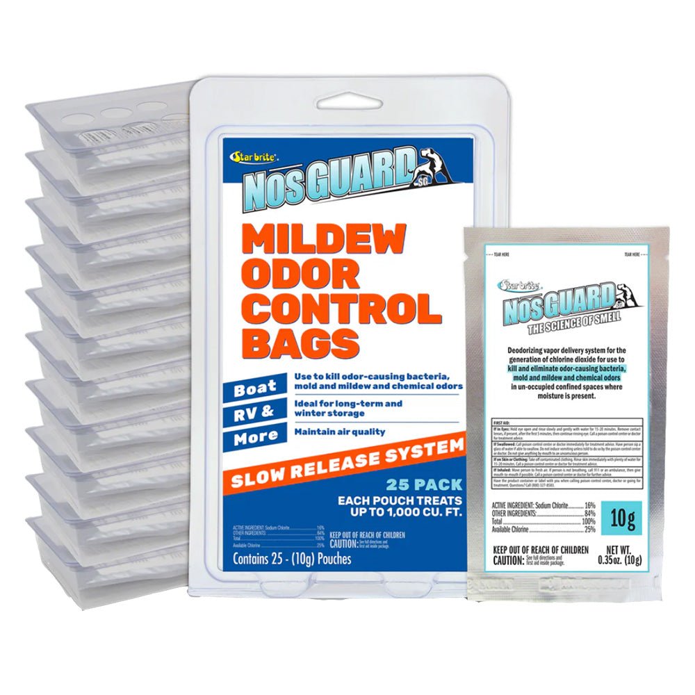 Star brite NosGUARD Mildew Odor Control Bags Slow Release System *25 - Pack [89924] - Houseboatparts.com