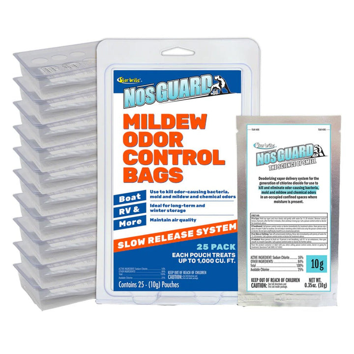Star brite NosGUARD Mildew Odor Control Bags Slow Release System *25 - Pack [89924] - Houseboatparts.com