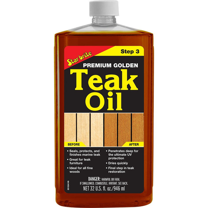 Star brite Premium Golden Teak Oil - 32 oz [85132] - Houseboatparts.com