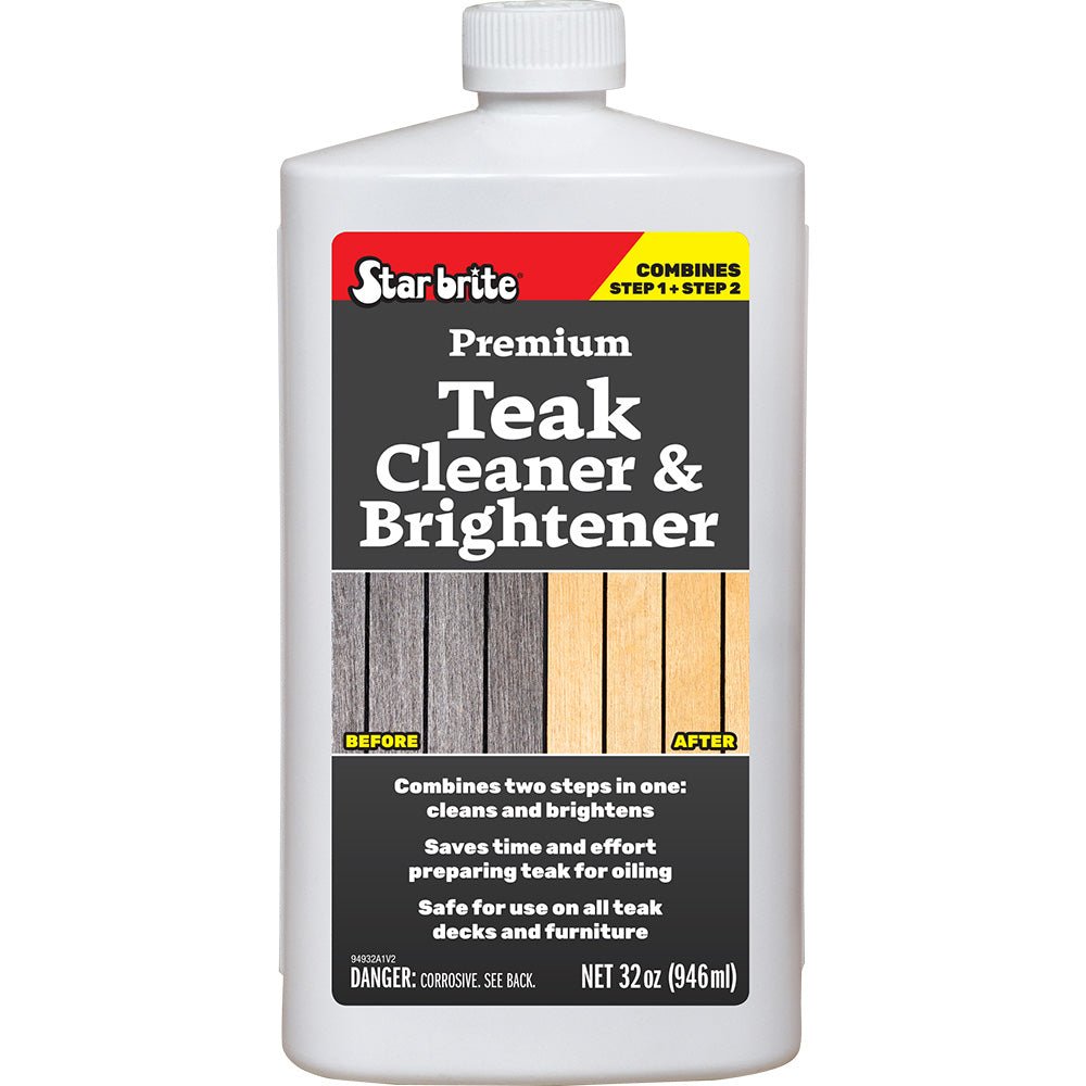 Star brite Premium Teak Cleaner Brightener - Restore Enhance Wood Grain - 32 oz [94932] - Houseboatparts.com
