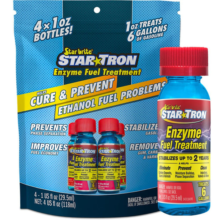 Star brite Star - Tron Enzyme Fuel Treatment - Classic Gas Formula - Contains (4) 1 oz Bottles [14301 - 4] - Houseboatparts.com